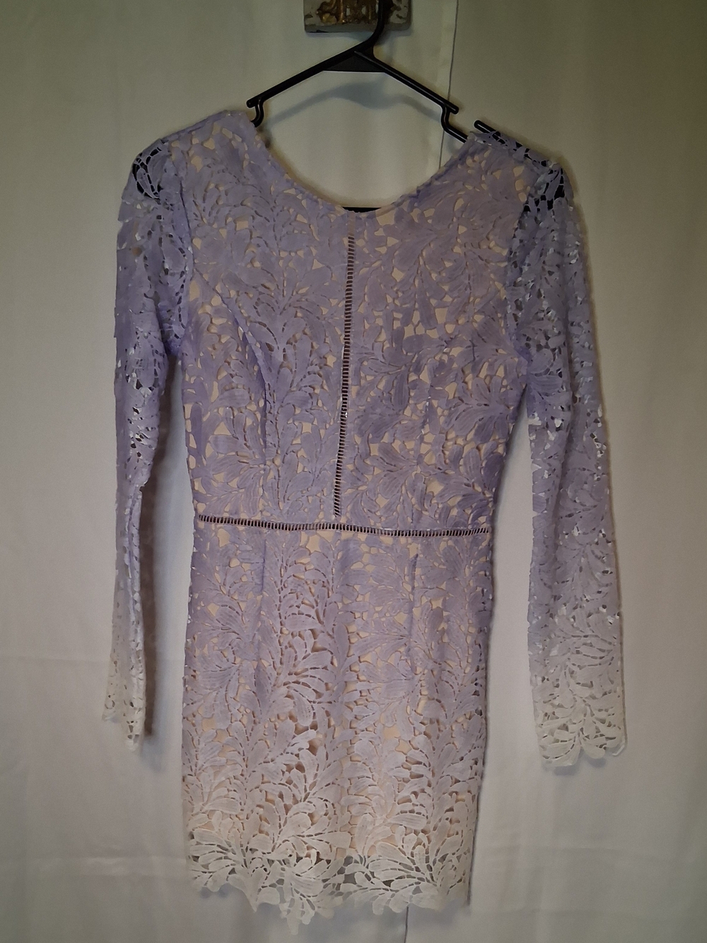 Angel Biba Lavender Lace Long-Sleeve Romper